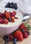 Semolina Pudding in a bowl with berries