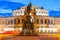 Semper Opera House and Monument to King John in Dresden, Germany