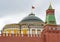 Senatskaya Senate Tower and Senate palace dome of Moscow Kremlin, Russia