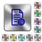 Send document as email rounded square steel buttons