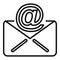 Send mail icon outline vector. Contact call