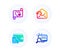 Send mail, Love letter and Payment method icons set. Search sign. Sent message, Heart, Wallet with coins. Vector