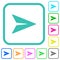 Send message solid vivid colored flat icons