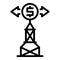 Send money tower icon outline vector. Bank app