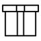 Send postal box icon, outline style