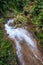 Sendero Vegas Grande waterfall. Waterfall in a lush rainforest.