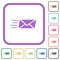 Sending express mail solid simple icons