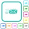 Sending express mail solid vivid colored flat icons