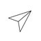 Sending message icon, paper plane sign