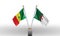 Senegal and Algeria flags
