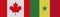 Senegal and Canada Canadian Fabric Texture Flag