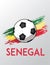 Senegal flag with Brush Effect for Soccer Theme