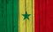 Senegal Flag Over Wood Planks