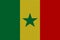 Senegal flag painted on paper