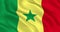 Senegal Flag Smooth Wavy Animation. The National flag of the Republic of Senegal waving in the wind. Realistic 3D render, 60fps. B