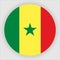 Senegal Flat Rounded Flag Vector