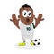 Senegal mascot and background surprise pose