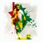 Senegal soccer poster. Abstract Senegalese football background. Senegal national football player. Senegalese soccer team