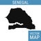 Senegal vector map with title