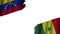 Senegal and Venezuela Flags, Obsolete Torn Weathered, Crisis Concept, 3D Illustration