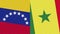 Senegal and Venezuela Two Half Flags Together