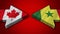 Senegal vs Canada Arrow Flags â€“ 3D Illustrations