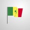 Senegal waving Flag design vector background