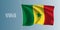 Senegal waving flag vector illustration