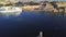 Senglea, Malta - 4K flying above Gardjola Gardens, Senglea and Grand Harbour with Valletta and cruise ship at background