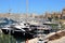 Senglea, Malta, July 2016. Parking with a huge number of yachts in the bay of a medieval city.