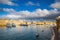 Senglea, Malta - Panoramic vew of yachts and sailing boats mooring at Senglea marina in Grand Canal of Malta