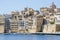 Senglea waterfront with the St. Philip`s Chapel dome