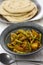 Sengri aloo ki sabzi, simmered radish pods & potatoes with spices