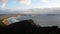 Senic View from Cape Reinga at beach and ocean waves in New Zealand