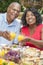 Senior African American Couple Drinking Juice