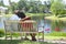 Senior African American Couple On Park Bench