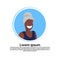 Senior african american woman avatar happy face profile female cartoon character portrait isolated flat copy space