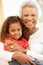 Senior African American woman and granddaughter