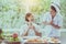 Senior asian woman hands holding a glass of water and nurse take care,Elderly healthy food concept