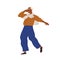 Senior black man dancing. Happy active gray-haired old person moving to music. Excited elderly aged African-American in