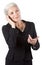 Senior businesswomen uses cell phone