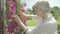 Senior caucasian woman gardening