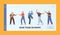 Senior Characters Make Tai Chi for Healthy Body Landing Page Template. Flexibility and Wellness. Pensioners Workout