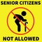 Senior citizens not allowed during Coronavirus or COVID 19 pandemic situation, Above 60 years not allowed.