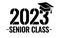 Senior class 2023 vector sign