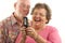 Senior Couple and Cell Phone