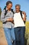 Senior couple on country hike