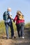 Senior couple on country walk