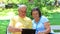 Senior couple with digital tablet pc