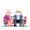 Senior couple embracing sitting on bench. Retired elderly couple in love
